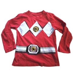 Mighty Morphin Power Rangers Hasbro Red Rangers long sleeve shirt Youth SZ 7