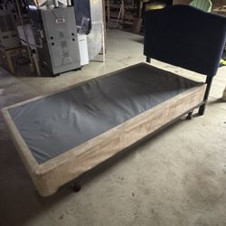 Twin Bed frame with headboard and box spring 