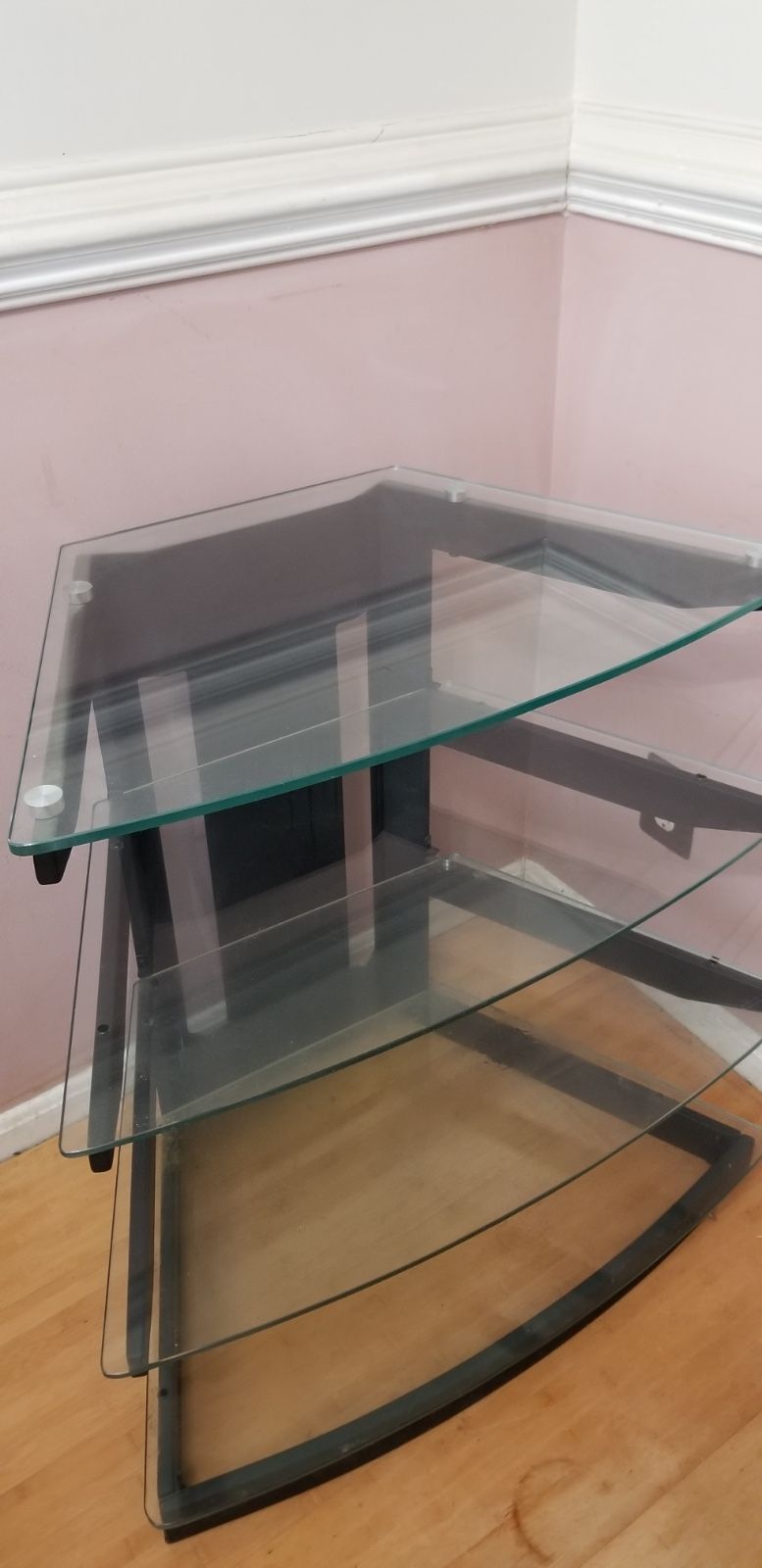 4 Shelf Glass Tv Stand 