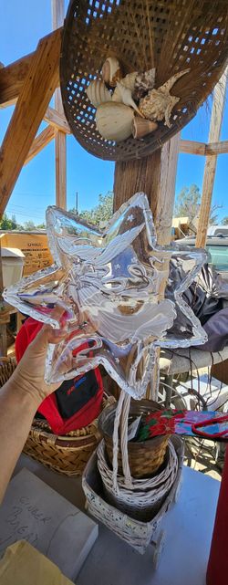Vintage Mikasa "Angel Music" Crystal Star Serving Platter (NIB)