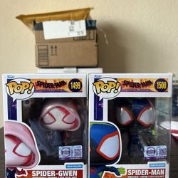 2 NEW IN HAND ELITE LE EXCLUSIVE DECO Spider-man Funko Pops #1499 #1500 Gwen Toy