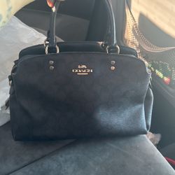 Authentic Black And Brown Coach Bag