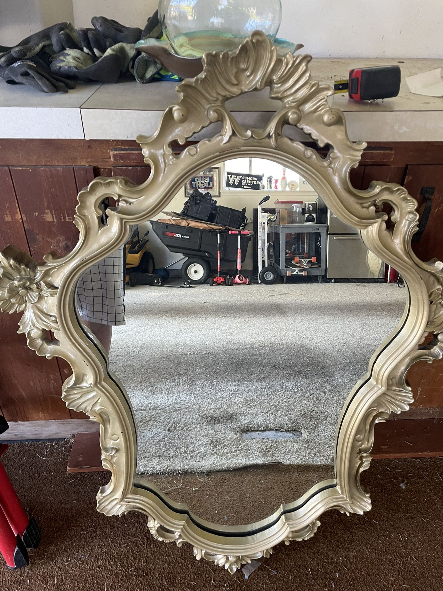 Large Antique Style Mirror.