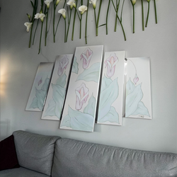 Floral Mirror Wall Art
