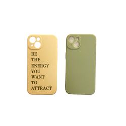 SAGE GREEN & “BE THE ENERGY YOU WANT TO ATTRACT” IPHONE CASE BUNDLE