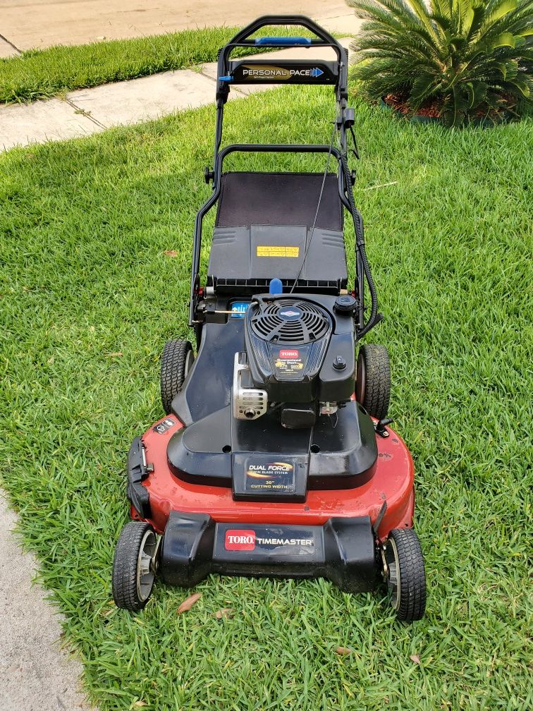 30" Toro Time master lawnmower with bag