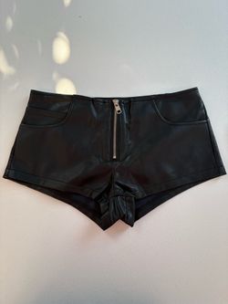 Zippy Faux Leather Micro Shorts