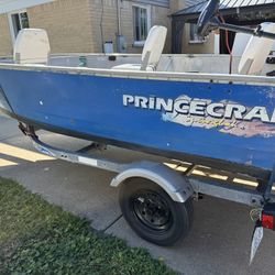 Princecraft Springbok 16’ aluminum fishing boat 25HP Yamaha Four Stroke