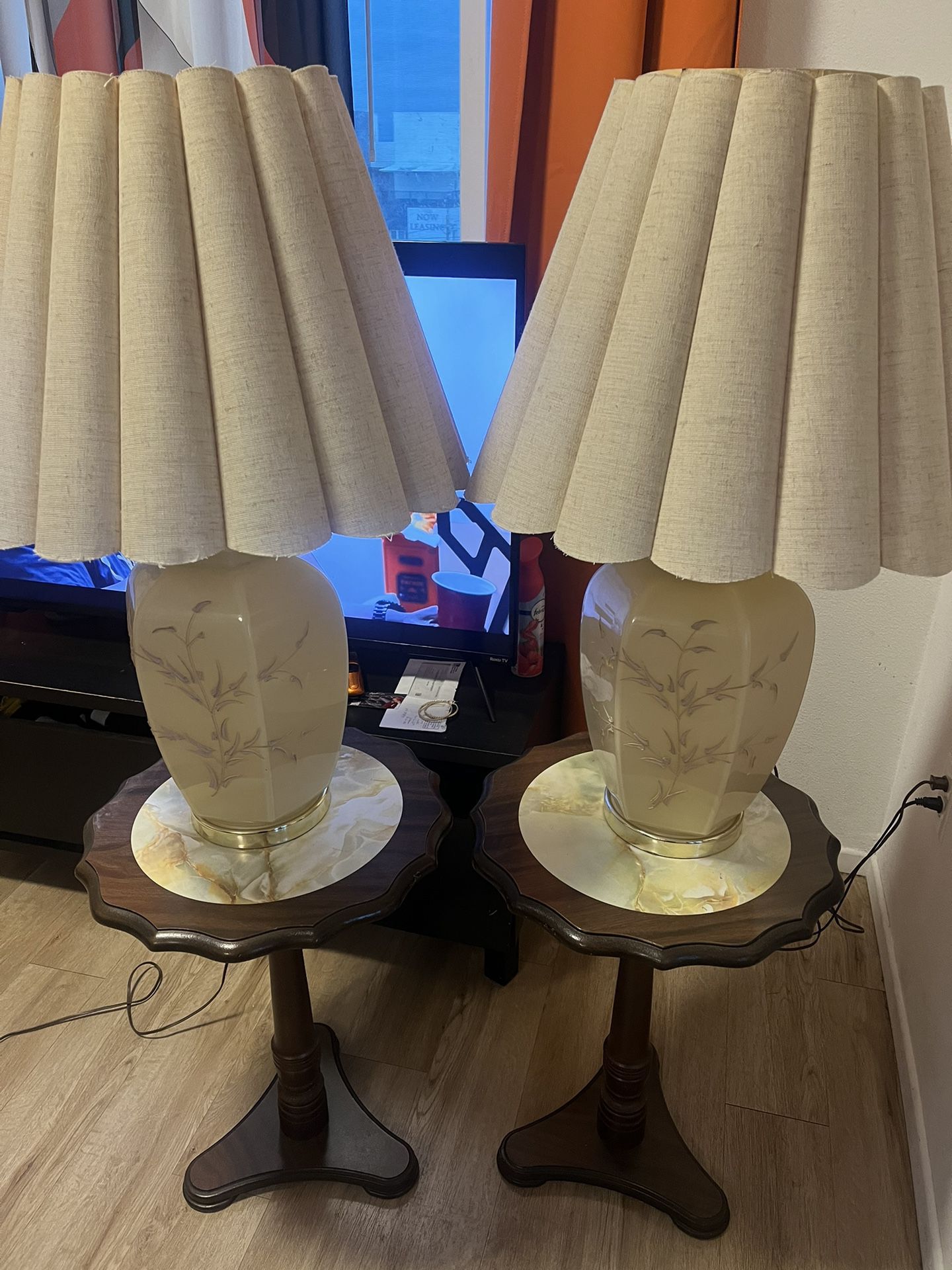 2 Lamps $70 For Both  And Tables Set Of 2  $55