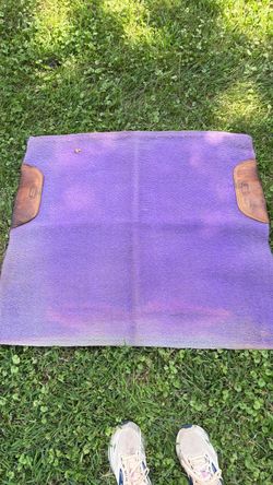Purple wool saddle pad blanket used 36x33