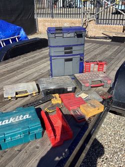 Rolling Portable Tool Box & Screw Boxes