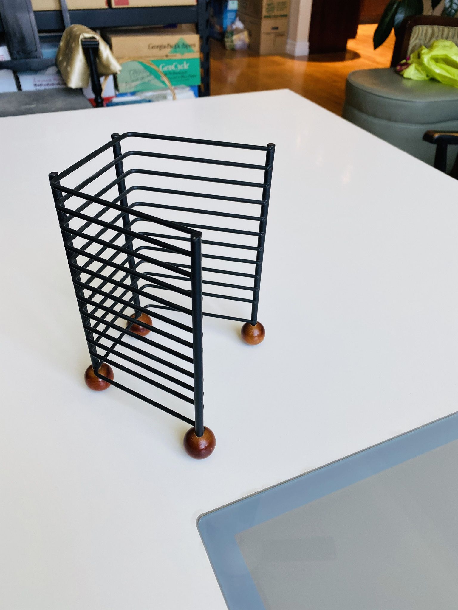 Antique Elegant CD/DVD/etc. storage/organizer with Individual Locking Slots. Like new condition. Beautiful decoration, too. High quality metal with s