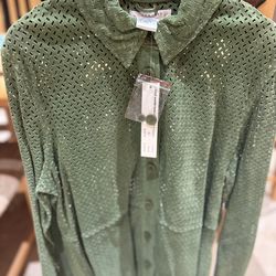 Dramatic Price Drop: NWT Co & Eddy Button-down Size M, Suede Shirt