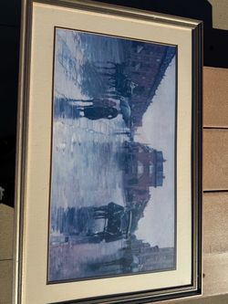 Framed Victorian Street Scene Art Print