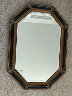 Vintage inspired octagonal wall mirror (28x40”)