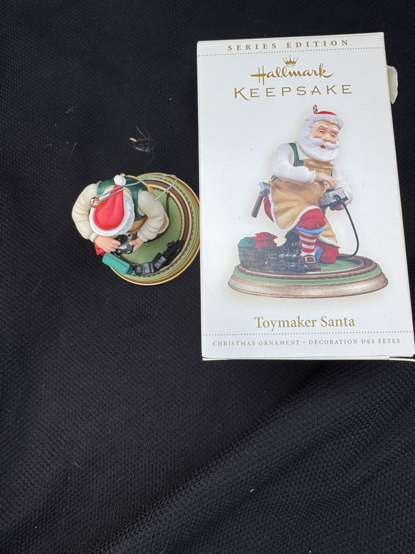 2006 Hallmark Christmas Ornament "Toymaker Santa" #7 In Series Train Set 