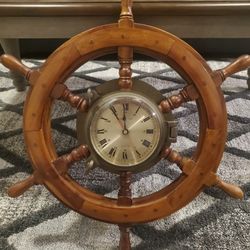 Antique Ship Wheel Clock 