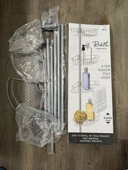 4-Tier Tension Pole Shower Caddy