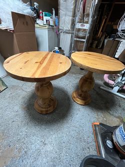 2 accent table made by wood