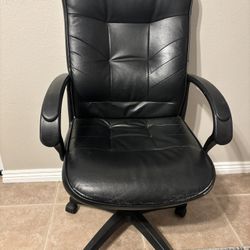 Leather Executive Office Chair Black