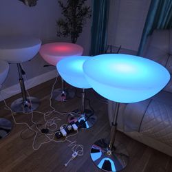 rechargeable LED light-up cocktail/bar tables