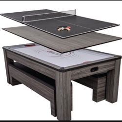  Brand New Atomic 3-in-1 Game Table – Air Hockey, Ping Pong & Dining Combo 🎯