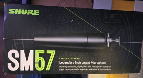 Shure SM57 Pro XLR Dynamic Instrument Microphone
Cardioid dynamic mic for studio and live instruments, drums, percussion and amp miking; recording-rea
