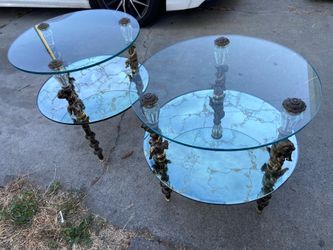 Hollywood Regency Goran of Belgium End Table Set of Two