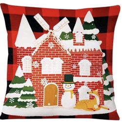 Christmas Pillow Cover 18x18, Linen New