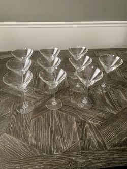 Vintage St. George Crystal martini glasses (set of 10)