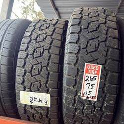 265/75/15 Two Tires Used In Good Condition 