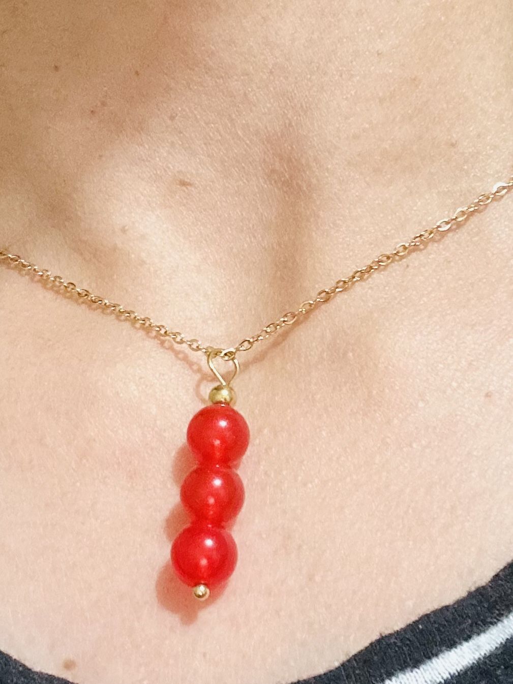 Carnelian 3 Beads $5