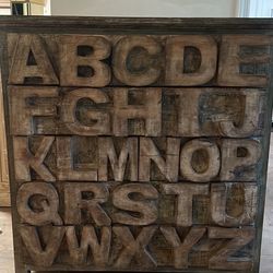 ABC  Alphabet Dresser Solid Wood Rare