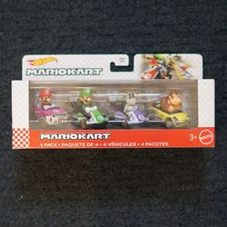 Hot Wheels Mario Kart 4-Pack Die-Cast Cars NEW