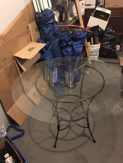 Glass table and frame , Great for Indoors Or Outside