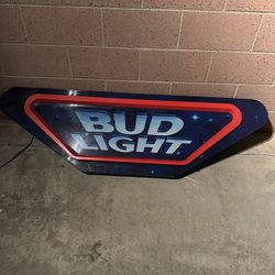 Vintage 1980's Star Wars Bud Light Beer Light Up Beer Sign 
