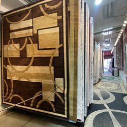 8x10 Area Rugs Carpet Rugs Modern Design Thick Pile Colors Brown Beige