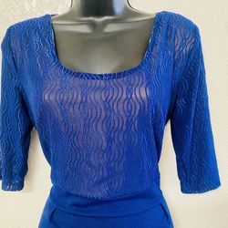 HOMEYEE, Blue Bodicon Dress, Size 12
