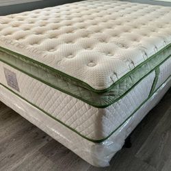 King Organic Elite Superior Hybrid Cool Gel Memory Foam Pillow Top 14inch Mattress!!