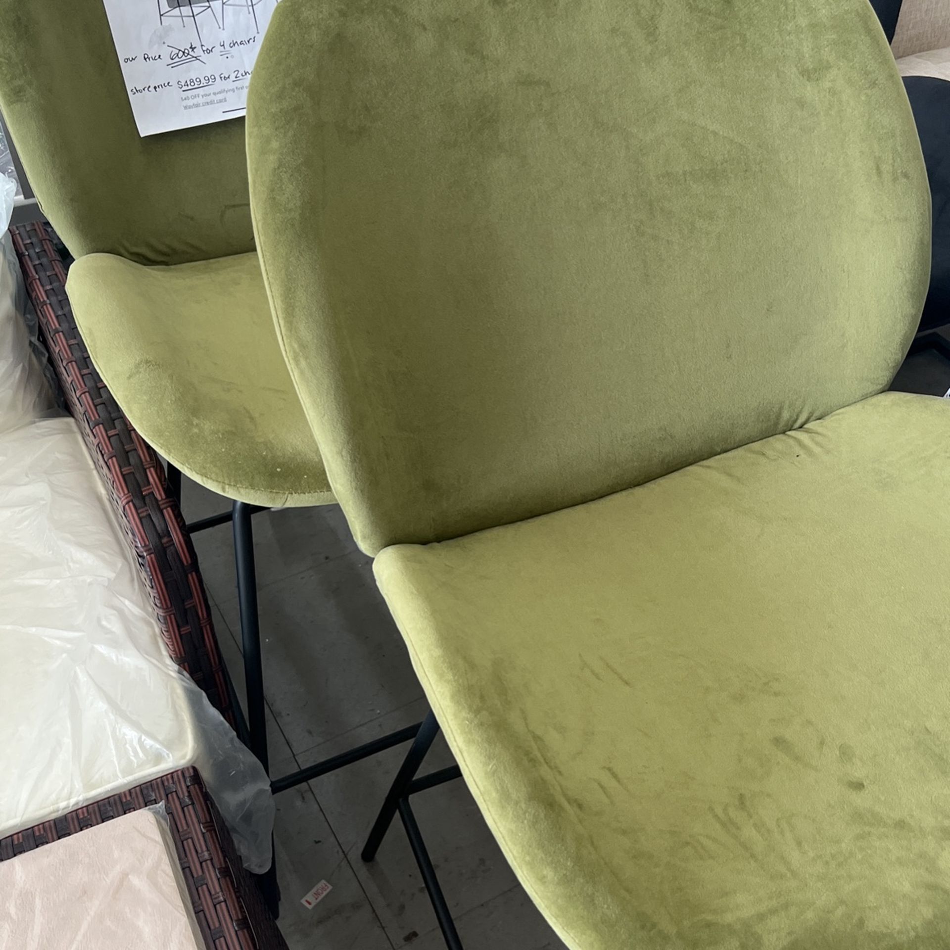 Green 27 Inch Barstool Chairs