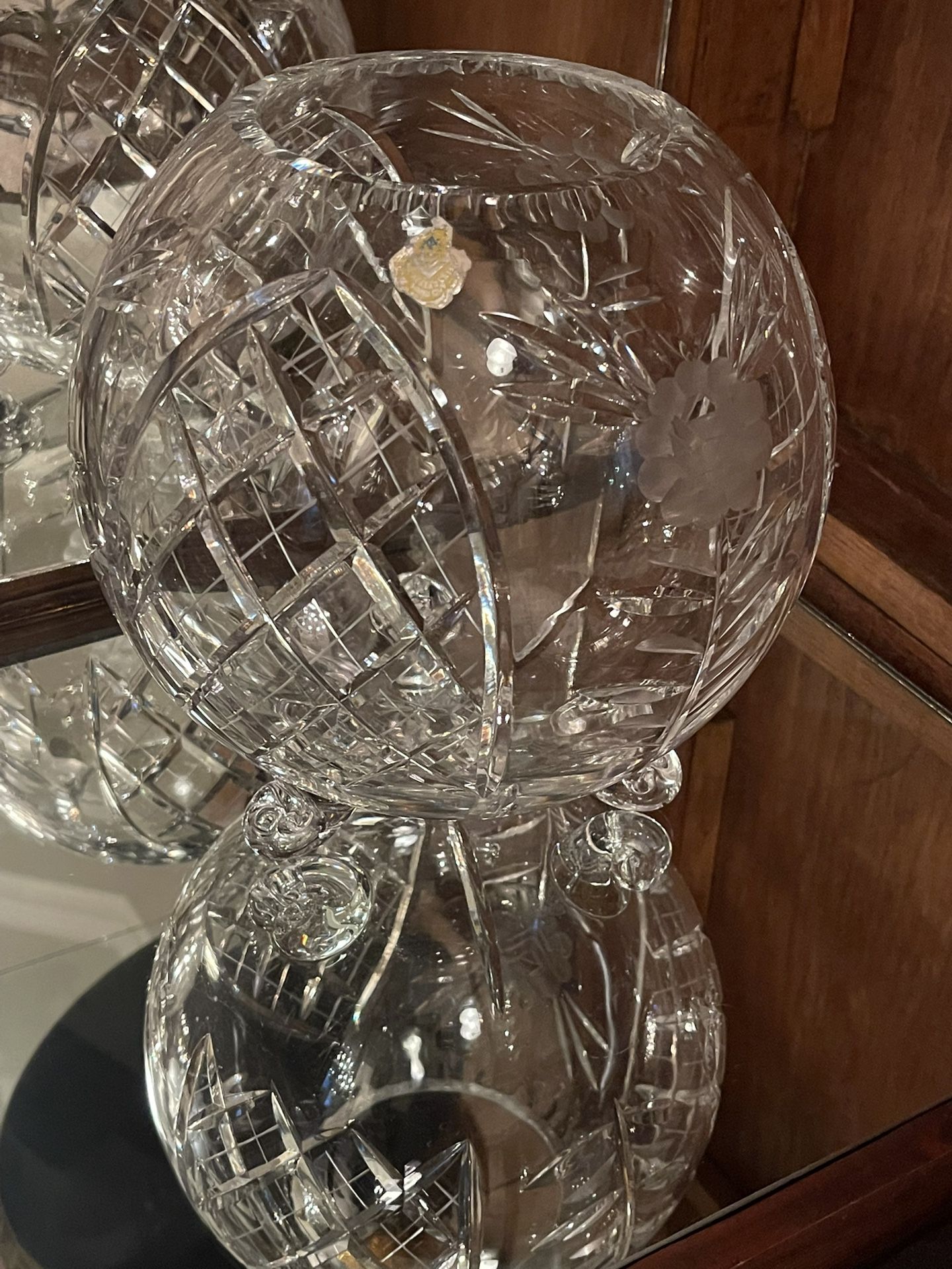 Vintage Crystal Footed Bowl