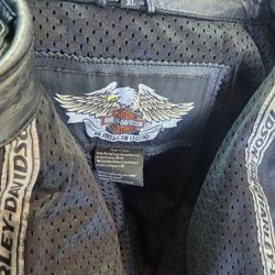 Harley Davidson Men's Switchback Blade Reflective Skull Black Leather Jacket XL
