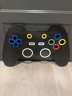 Game Controller Light Up Wood Wall Decor