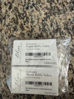 Diaper raffle tickets