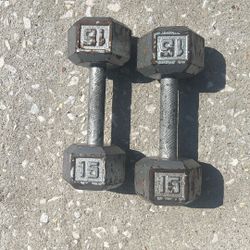 Weight, 15 Lb Dumbbells