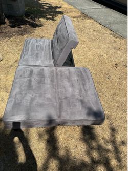 gray futon