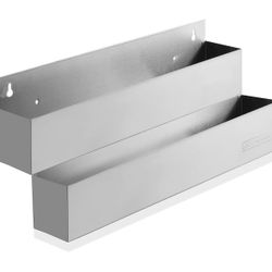 GRIDMANN 22-inch Double Tier Speed Rail - Stainless Steel Liquor Bottle Holder Rack for Bars X(310)