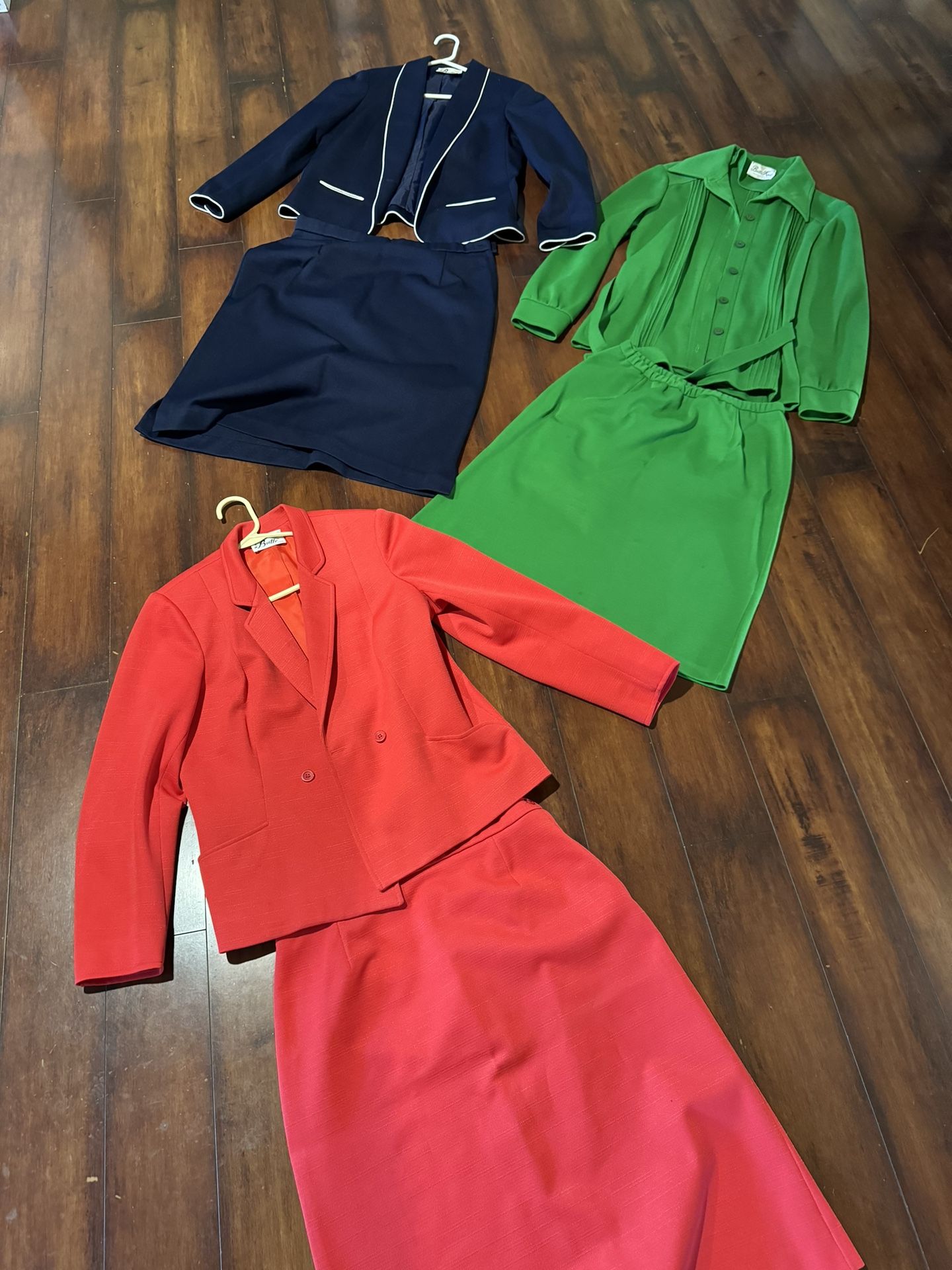 3 Vintage Blazer And Skirt Suits