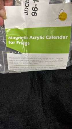 Magnetic Acrylic Calendar For The Fridge