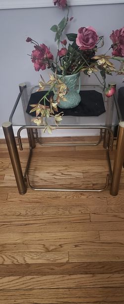 Glass Gold Metal Small Table